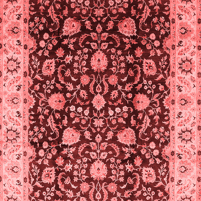 Machine Washable Oriental Red Industrial Rug, wshurb651red