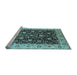 Sideview of Machine Washable Oriental Light Blue Industrial Rug, wshurb651lblu