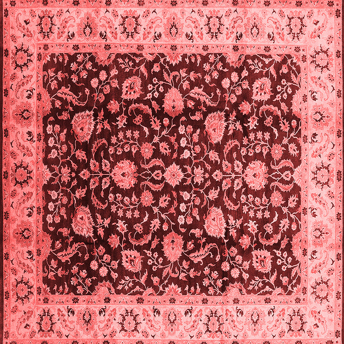 Machine Washable Oriental Red Industrial Rug, wshurb651red