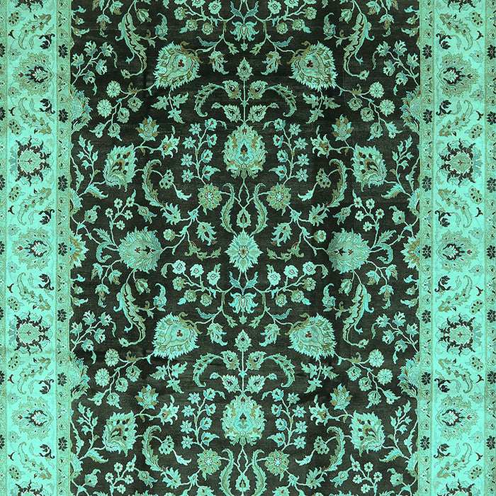Oriental Turquoise Industrial Rug, urb651turq