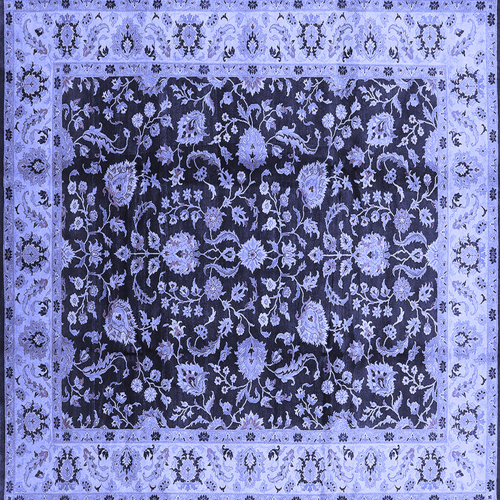 Square Oriental Blue Industrial Rug, urb651blu