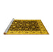 Sideview of Machine Washable Oriental Yellow Industrial Rug, wshurb651yw