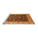 Sideview of Machine Washable Oriental Orange Industrial Area Rugs, wshurb651org