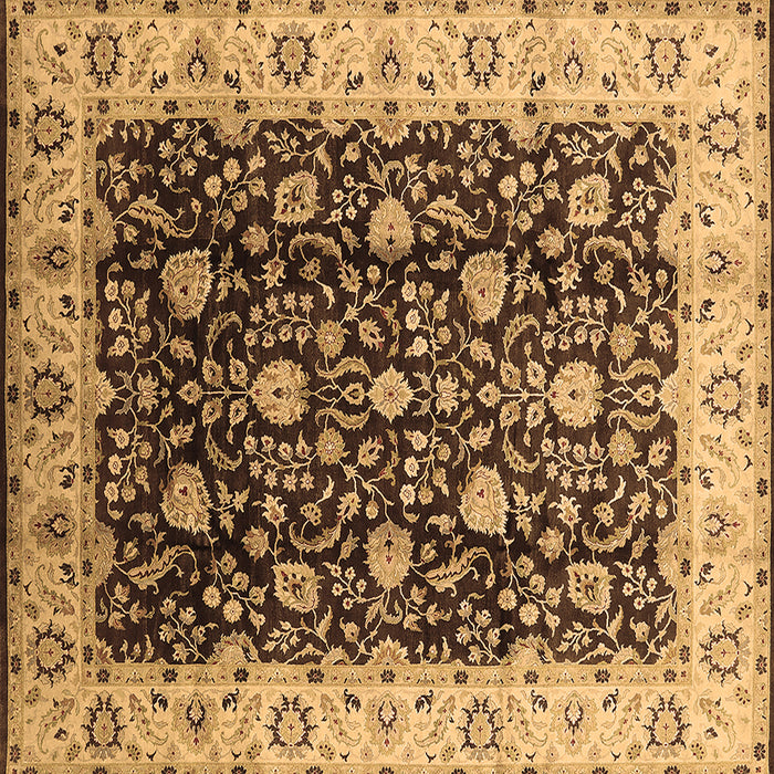 Square Oriental Brown Industrial Rug, urb651brn