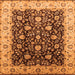 Square Oriental Orange Industrial Rug, urb651org