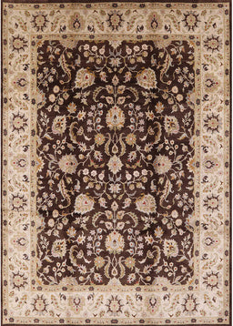 Mid-Century Modern Brown Oriental Rug, urb651
