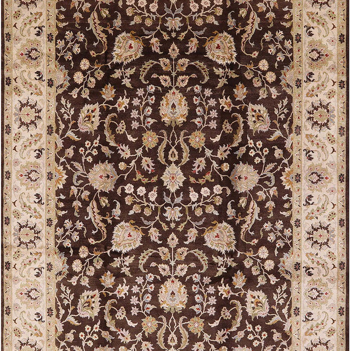 Mid-Century Modern Brown Oriental Rug, urb651