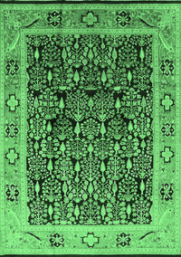 Oriental Emerald Green Industrial Rug, urb652emgrn