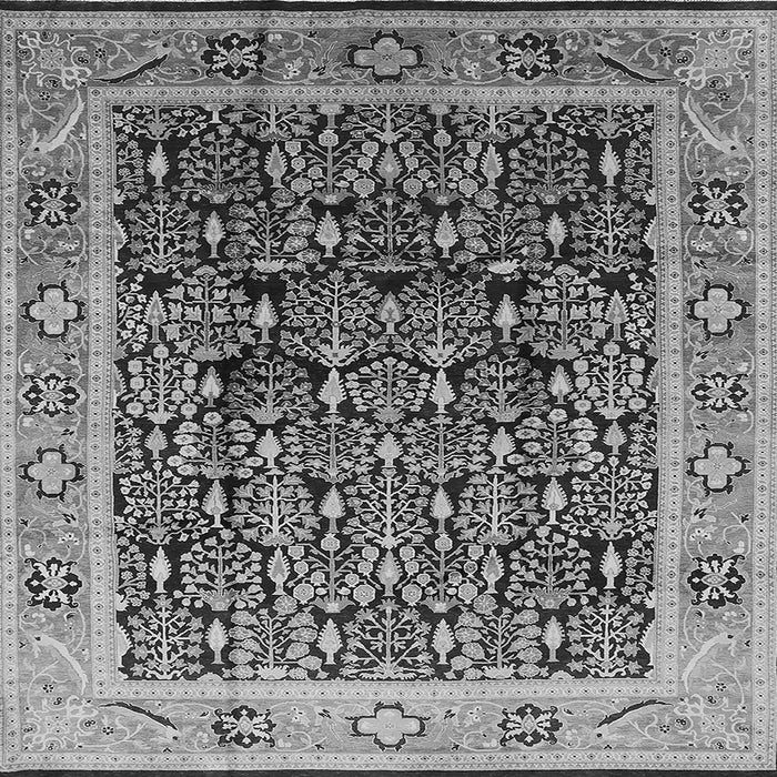 Square Oriental Gray Industrial Rug, urb652gry