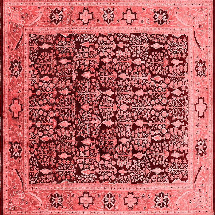 Machine Washable Oriental Red Industrial Rug, wshurb652red