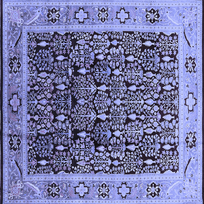 Square Oriental Blue Industrial Rug, urb652blu