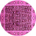 Round Oriental Pink Industrial Rug, urb652pnk