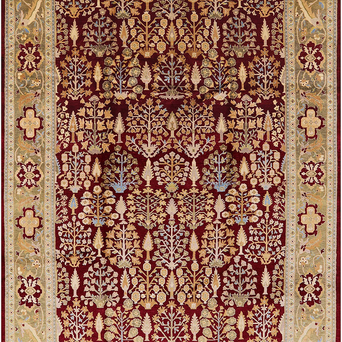 Mid-Century Modern Sandy Brown Oriental Rug, urb652