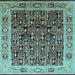 Square Oriental Light Blue Industrial Rug, urb652lblu