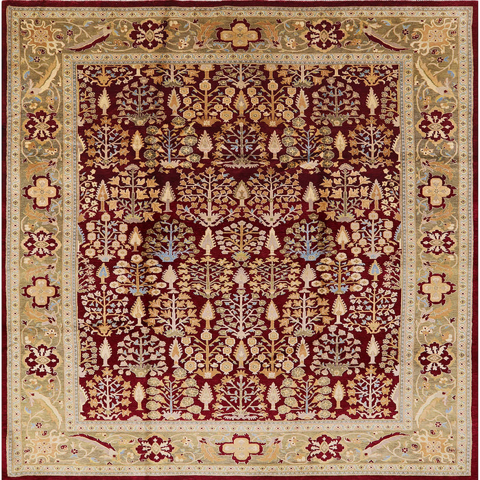 Square Machine Washable Industrial Modern Sandy Brown Rug, wshurb652