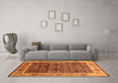 Machine Washable Oriental Orange Industrial Area Rugs in a Living Room, wshurb652org