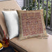 Front View of Mid-Century Modern Urban Square Sandy Brown Throw Pillow, 18 inch by 18 inch, pwurb652