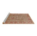 Sideview of Machine Washable Industrial Modern Brown Sand Brown Rug, wshurb653
