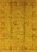 Oriental Yellow Industrial Rug, urb653yw