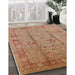 Machine Washable Industrial Modern Brown Sand Brown Rug in a Family Room, wshurb653