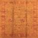 Square Oriental Orange Industrial Rug, urb653org