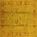 Square Oriental Yellow Industrial Rug, urb653yw