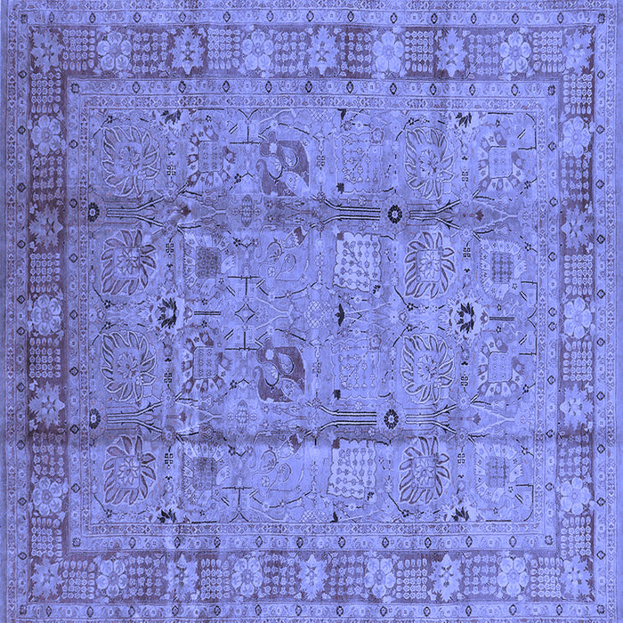 Square Oriental Blue Industrial Rug, urb653blu