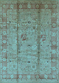 Oriental Light Blue Industrial Rug, urb653lblu