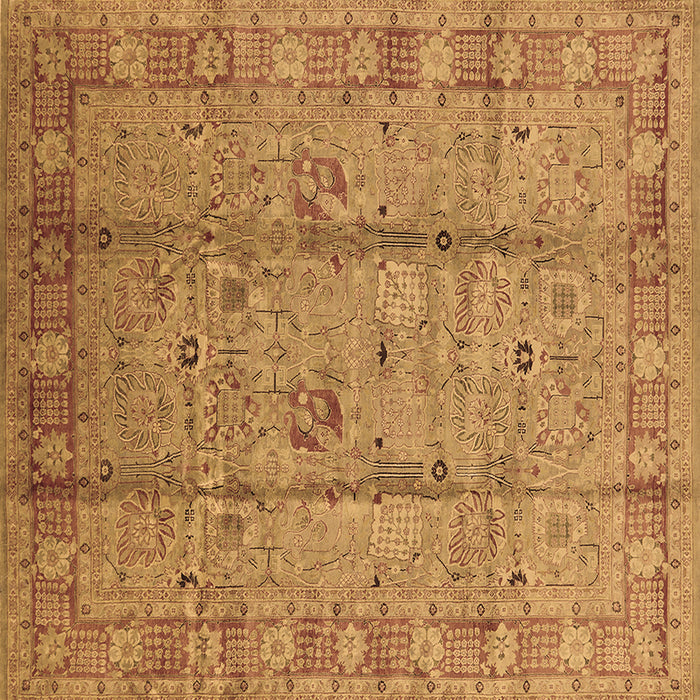 Square Oriental Brown Industrial Rug, urb653brn