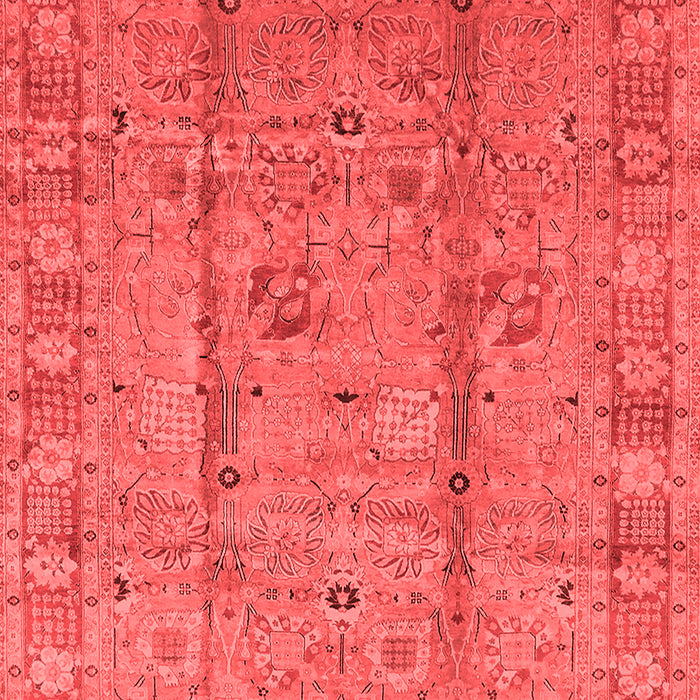 Machine Washable Oriental Red Industrial Rug, wshurb653red