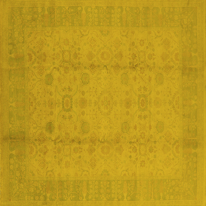 Square Oriental Yellow Industrial Rug, urb654yw
