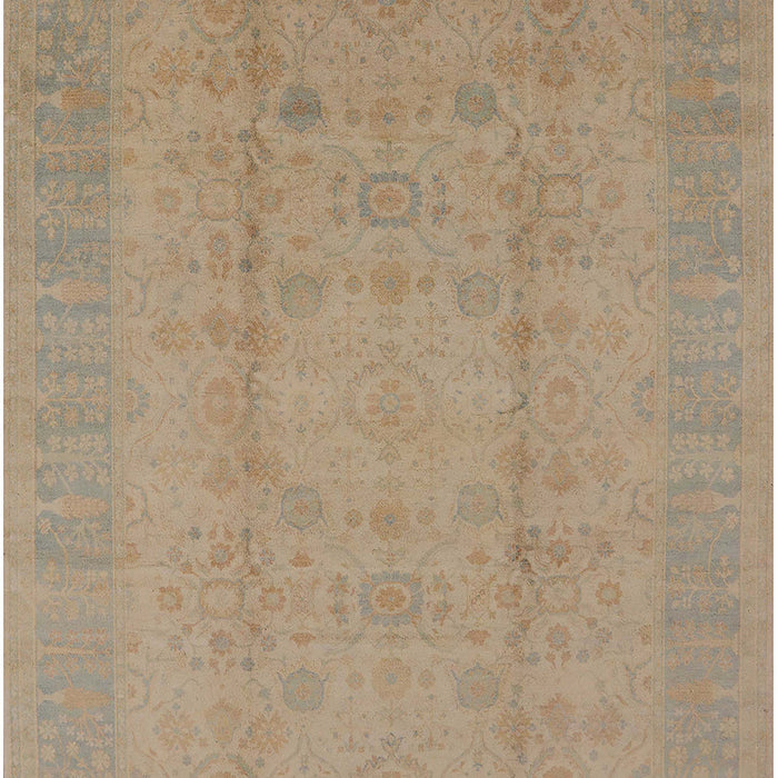 Mid-Century Modern Orange Brown Oriental Rug, urb654
