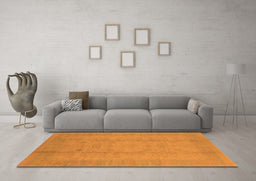 Machine Washable Oriental Orange Industrial Area Rugs in a Living Room, wshurb654org