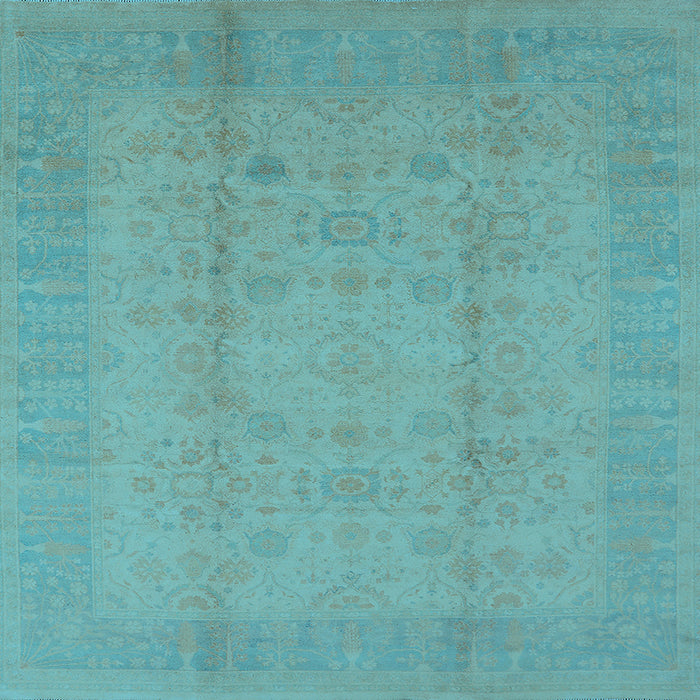 Square Oriental Light Blue Industrial Rug, urb654lblu