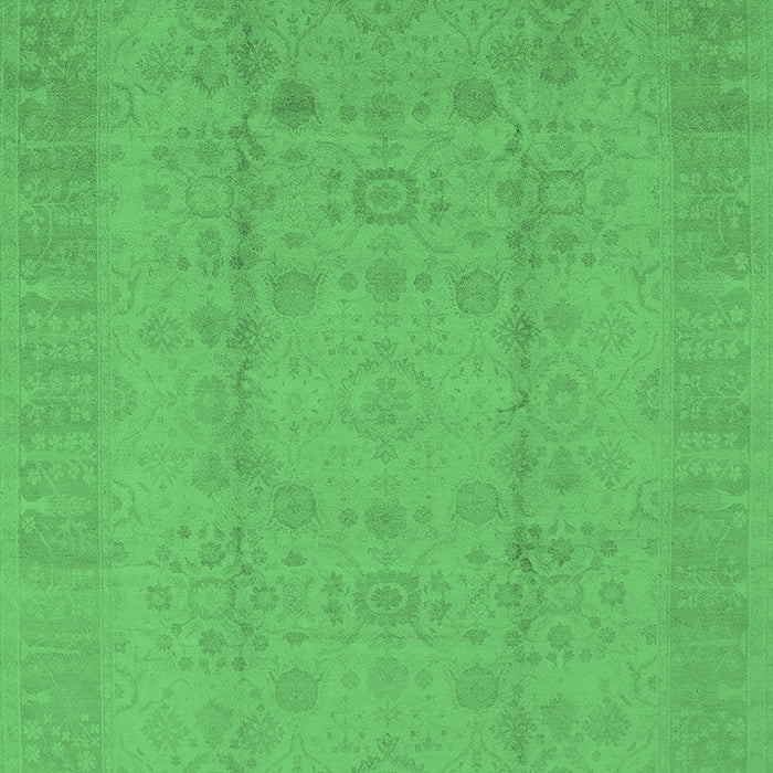 Machine Washable Oriental Emerald Green Industrial Area Rugs, wshurb654emgrn