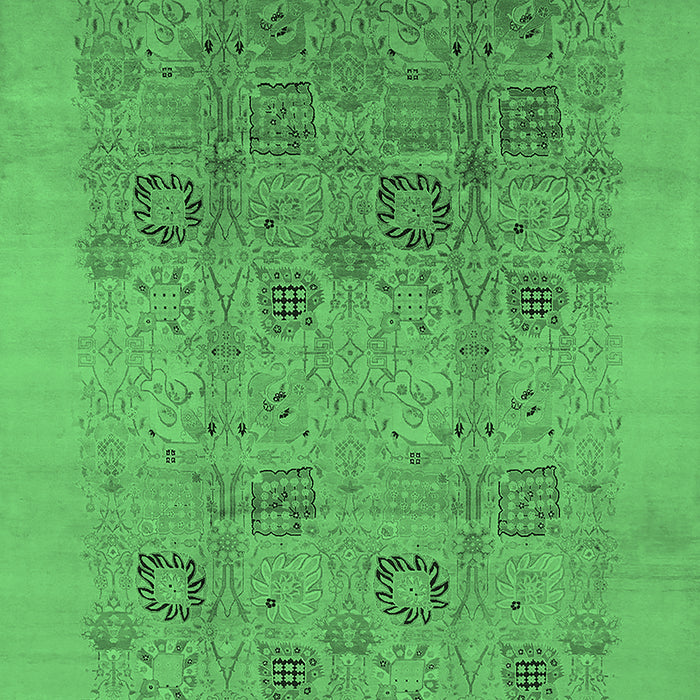 Oriental Emerald Green Industrial Rug, urb655emgrn