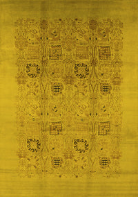 Oriental Yellow Industrial Rug, urb655yw