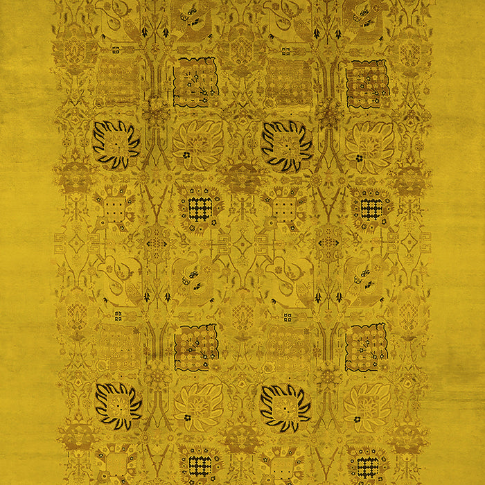 Oriental Yellow Industrial Rug, urb655yw