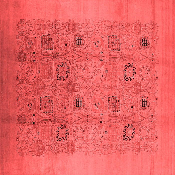 Machine Washable Oriental Red Industrial Rug, wshurb655red