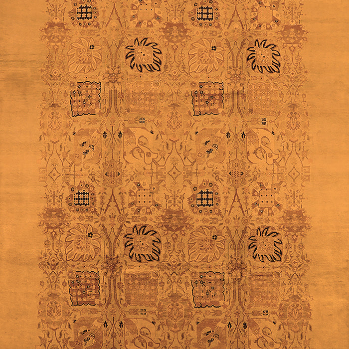 Machine Washable Oriental Orange Industrial Area Rugs, wshurb655org