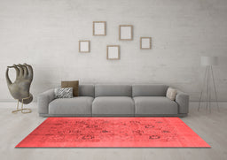 Industrial Red Washable Rugs