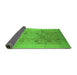 Sideview of Oriental Green Industrial Rug, urb655grn