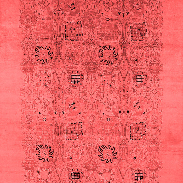 Machine Washable Oriental Red Industrial Rug, wshurb655red