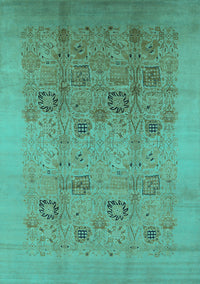 Oriental Turquoise Industrial Rug, urb655turq