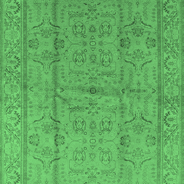 Machine Washable Oriental Emerald Green Industrial Area Rugs, wshurb656emgrn