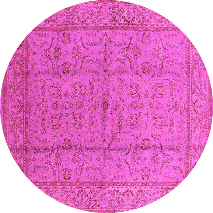 Round Oriental Pink Industrial Rug, urb656pnk