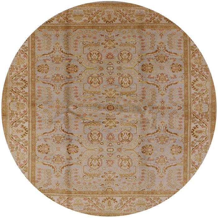 Round Machine Washable Industrial Modern Camel Brown Rug, wshurb656