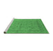 Sideview of Machine Washable Oriental Emerald Green Industrial Area Rugs, wshurb656emgrn