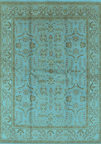 Oriental Light Blue Industrial Rug, urb656lblu