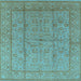 Square Oriental Light Blue Industrial Rug, urb656lblu